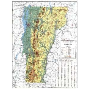  Universal Map 762541180 Vermont Wall Map Railed Office 