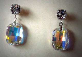Swarovski crystal drop earrings clear crystalAB  