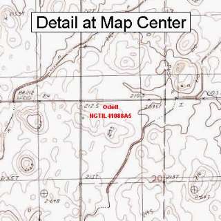 USGS Topographic Quadrangle Map   Odell, Illinois (Folded/Waterproof 