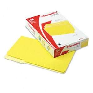   File Folders, 1/3 Cut Top Tab, Legal, Yellow, 100/Box   ESS435013YEL