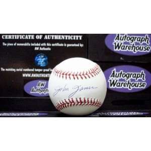  John James Signed Baseball   Autographed Baseballs Sports 