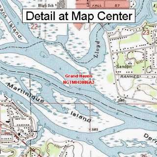  USGS Topographic Quadrangle Map   Grand Haven, Michigan 
