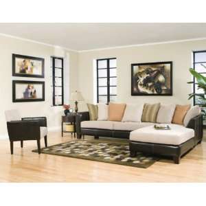  Elaine Two Tone Sectional Sofa with 4 Colors of Accent 