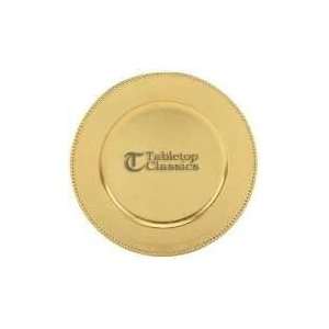  Tabletop Classics TRG 6655 13 Gold w/ Beaded Edge Round 