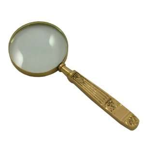  Antique Reproduction Vintage Aged Brass Magnifying Glass 