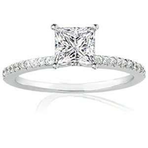   Diamond Engagement Ring Pave CUTEXCELLENT VS1 E GIA Fascinating