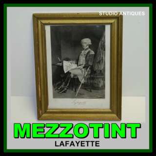   chappel mezzotint of lafayette published by johnson fry company we