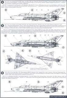   Decals 1/72 MIKOYAN MiG 21 FISHBED Russian Jet Fighter #1  