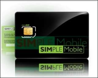 SIMPLE MOBILE MICRO SIM CARD FOR UNLOCKED IPHONE 4 FACTORY ORIGINAL 