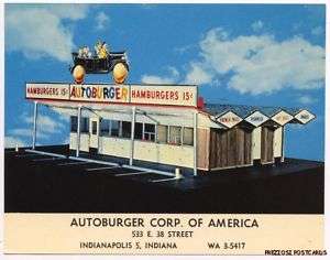 AUTOBURGER Fast Food RESTAURANT Indianapolis IN Ad 50s  