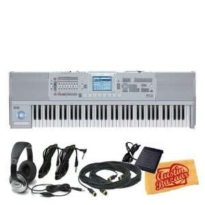  Korg M3 73 Key Music Workstation Bundle with Two 10 Foot 