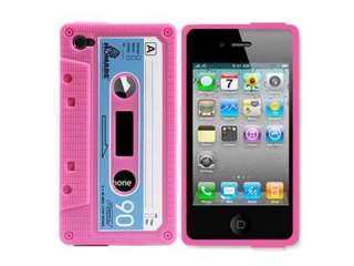 New Retro Cassette Tape Silicon Case for iphone 3G 3GS Pink  
