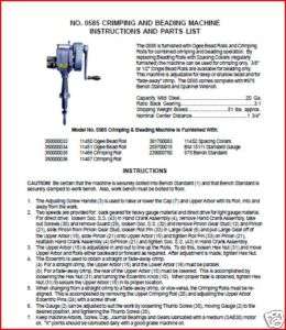 PEXTO 0585 CRIMPING AND BEADING MACHINE  