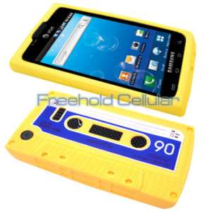 Yellow/Blue Cassette Tape Case for Samsung Captivate  