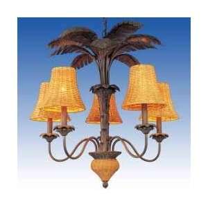  Bali Five Light Chandeliers With Bali Finish