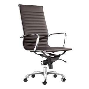  Lider High Back Office Chair by Zuo Modern   Espresso 