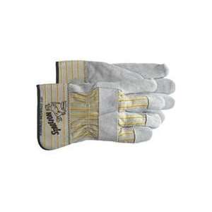  PALM SAFETY CUFF GLOVE, Color GRAY; Size LARGE (Catalog Category 