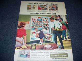 Vintage ad Whirlpool refrigerator auto ice maker 1964  
