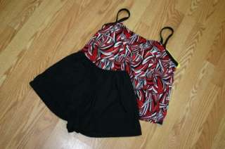 BLOW OUT SALE CUTE RED / BLK TANKINI SWIM SHORTS BATHING SUIT 22W 22 