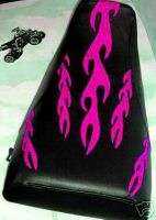 BANSHEE YAMAHA FLAME SEAT COVERS BLACK/PINK 2  