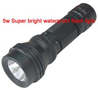 NEW Aluminium 5 Watt waterproof Luxeon Rebel LED Flashlight Torch