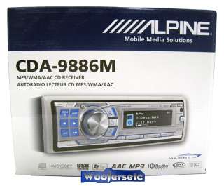 CDA 9886M ALPINE MARINE CD//WMA/AAC/USB RECIEVER NEW  
