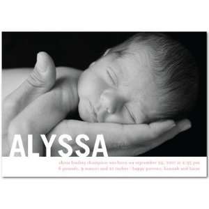  Girl Birth Announcements   Standout Name Girl By Jill 