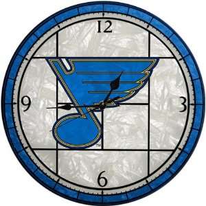 St. Louis Blues 12 in Glass Wall Clock 