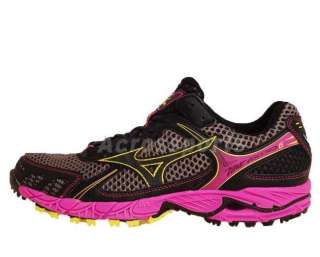 Mizuno Wave Ascend 6 W Black Pink Trail Running Shoes 8KN17369  