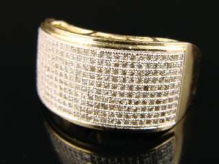 10K MENS YELLOW GOLD PINKY WEDDING BAND DIAMOND RING 1.20 CT  