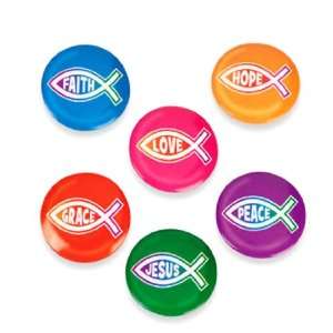  Christian Fish Mini Buttons (4 dz) Toys & Games