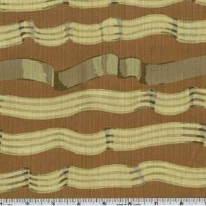  Ribbon Stripe Warm Brown Fabric By The Yard Arts, Crafts & Sewing