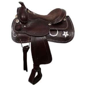   Double T Tooled 16 Pleasure Saddle With Texas Star