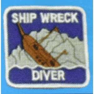  Ship Wreck Scuba Diver Patch