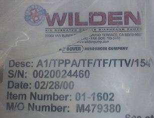   for the factory web site. Wilden Pump & Engineering Co.   . A100P