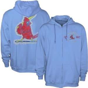 Mens St. Louis Cardinals Full Zip Bold Challenge Hooded Sweatshirt 