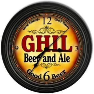  Ghil s Beer and Ale Black Cascading Pub Style Wall Clock 