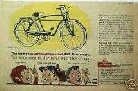 1956 AMF Roadmaster Bicycle Flying Falcon Print Art AD  