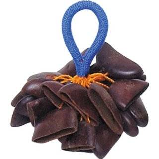 Overseas Connection Ghana Nylon Togo Seed Rattle Natural 10x4 Inch