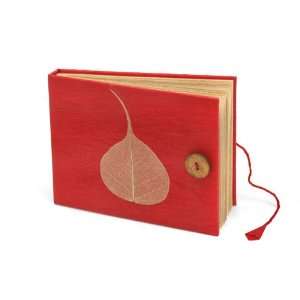  Recycled Paper and Leaves Red Journal A New Leaf Journal 