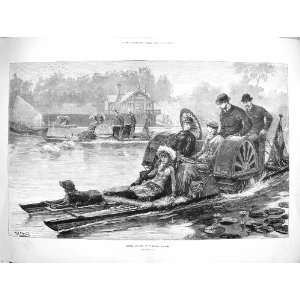   1881 Royal Picnic Virginia Water River Boats Fine Art