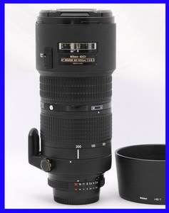 NIKON AF NIKKOR 80 200mm F/2.8 D ED AIS Lens & Tripod Ring & Hood Exc+ 