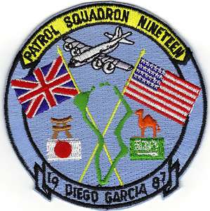VP 19, Diego Garcia 1987 (US Navy Squadron Patch)  