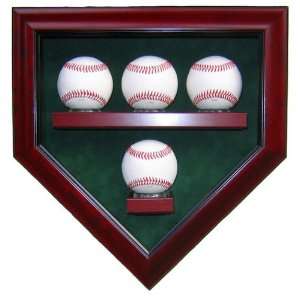  Elite Four Baseball Homeplate Shaped Display Case Sports 