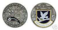USAF AIR FORCE SECURITY FORCES SILVER CHALLENGE COIN  