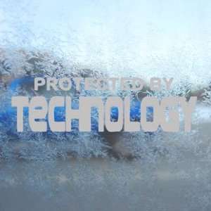 Protected By Technology Gray Decal Truck Window Gray 