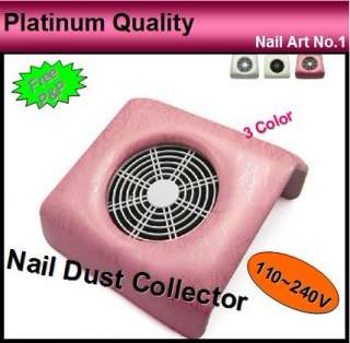 LED Platinum Quality Nail Art Dust Suction Collector with 3 Collecting 