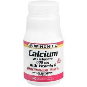  Special pack of 6 WINDMILL CALCIUM CARB W/Vitamin D 600MG 