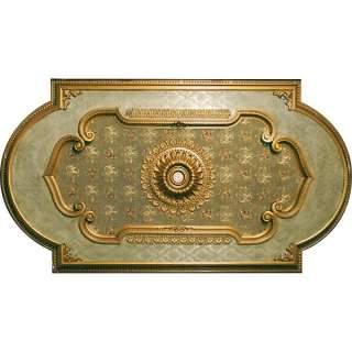 Gold Floral Rectangle Ceiling Medallion New 7.8 Decor  