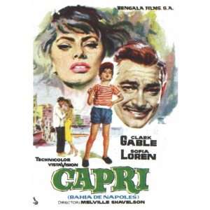 It Started In Naples Poster Spanish 27x40 Clark Gable Sophia Loren 